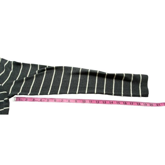 RALPH LAUREN Women Tee Size L Gray Long Sleeve Sport Striped Purple Horse 79-13 - Picture 6 of 11